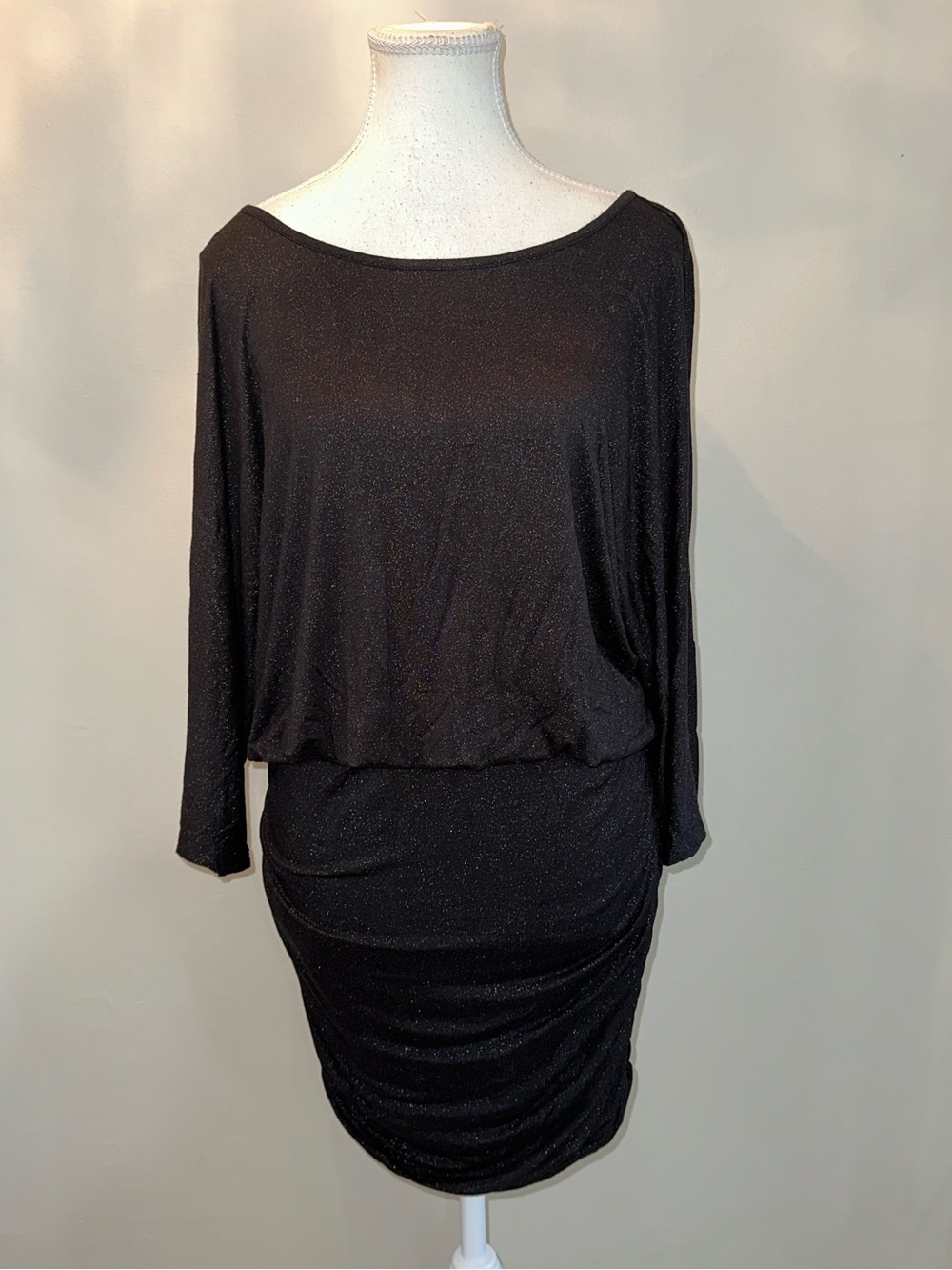 Buffalo David Bitton Black Glitter Top
